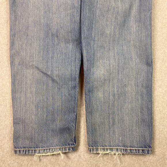 Vintage Anchor Blue Jeans Mens 36x32 (37x30) Blue Original Straight Denim - Picture 9 of 11